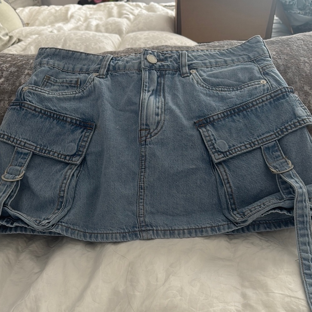 Blank NYC Blue Denim Skirt